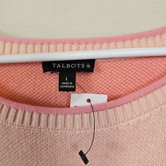 Talbots Pink Palm Tree Sweater - Picture 8 of 12